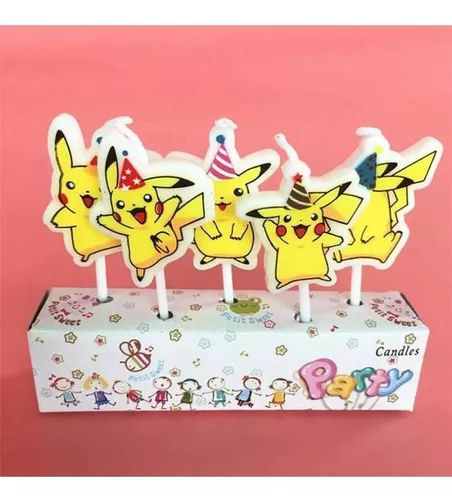 Velas de cumpleaños de Pokemon Pikachu, Multicolor