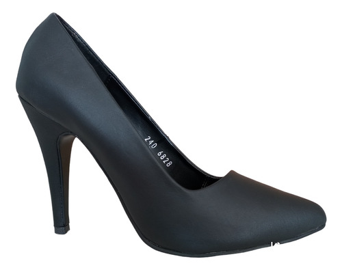 Zapatilla Stileto Tacon 10cm. Color: Negro Basicas De Closet