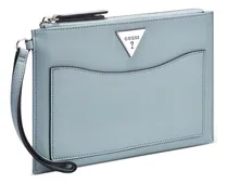 Comprar Cartera Guess Factory Wristlet Con Logotipo Para Mujer Acabado De Los Herrajes Niquel Color Azul Color De La Correa De Hombro Azul Diseño De La Tela Liso