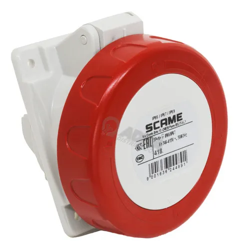 Base Empotrable Embutir Industrial Scame 3p+t 32a Ip67