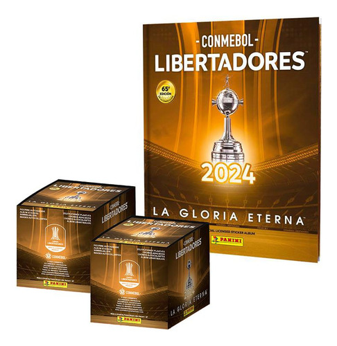 Pack Álbum Tapa Dura Copa Libertadores 2024 + 2 Paquetones