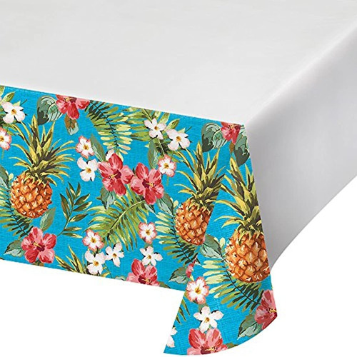 Mantel De Plástico Diseño Hawaiano 54 x 102 In. Marca Pyle