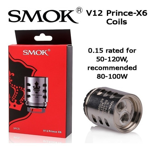 Pack 3 Resistencias V12 Smok Prince X6 Nuevas Selladas Caja