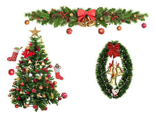 Pegatinas De Pared Navideñas Hd Para Decoración Del Hogar, L