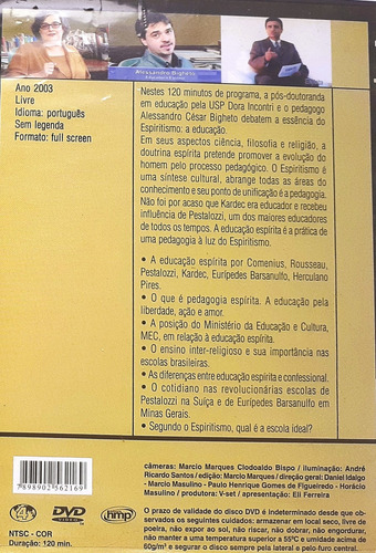 A Educação Segundo O Espiritismo - Dora Incontri + Dvd Educação E Pedagogia Espírita (Usado)