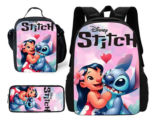 Juego De 3 Mochilas Escolares Infantiles Con Forma De L Con Puntadas De Dibujos Animados Cute S