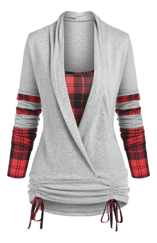 Plaid Long Sleeve Sweat