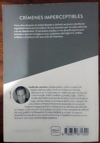 Crímenes Imperceptibles Guillermo Martínez (Usado)