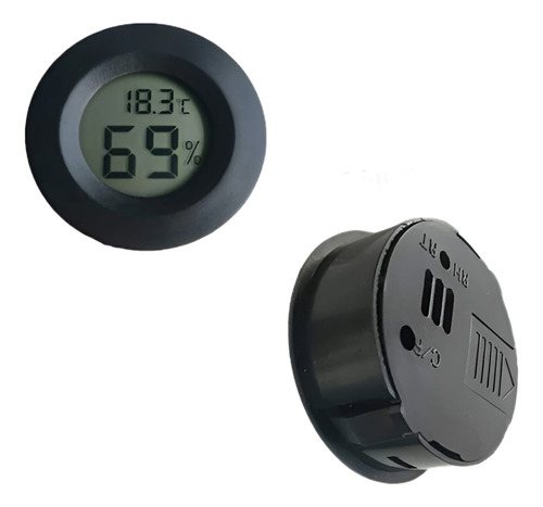 Mini Medidor Digital Lcd Termometro/higrometro Redondo
