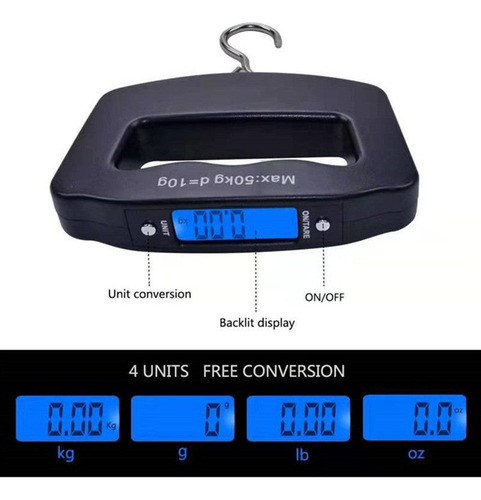 - Báscula De Equipaje Digital Lcd Portátil De 50 Kg/110
