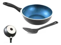 Comprar Sarten Wok 24cm Antiadherente 3 Capas Reforzado + Espátula