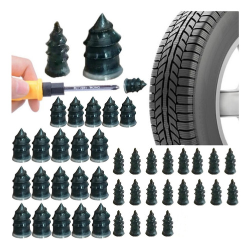 40 Unidades De Kits De Reparo De Pneus A Vácuo Rubber Stud