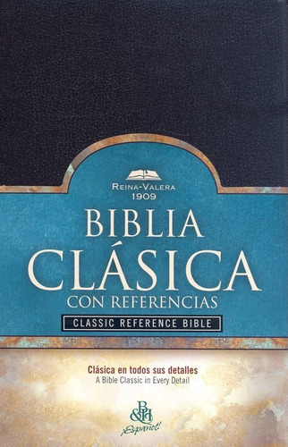 Libro: Rv 1909 Biblia Clásica Con Referencia, Negro Imitació