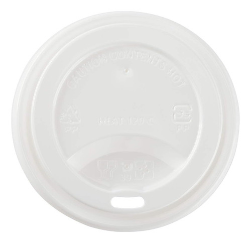 Pp Sipper Dome Tapa Para 8 Oz Papel Hot Cup (blanco) - 1,000
