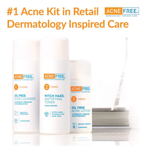 Acnefree Sistema De Limpieza Del Acné Las 24 Horas, 1 Kit (p