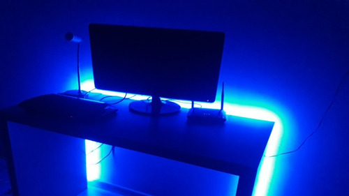5 Metros Fita Led Azul Ip64 Siliconada Prova D'água Tensão De Operação 1a 12v