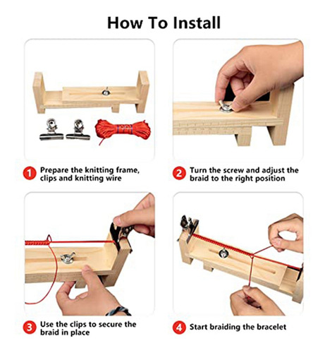Soporte Para Hacer Pulseras O2 En Forma De U, Madera Para Ha