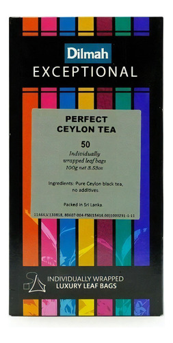 Te Dilmah Perfect Ceylon Tea 50 Saq Sri Lanka