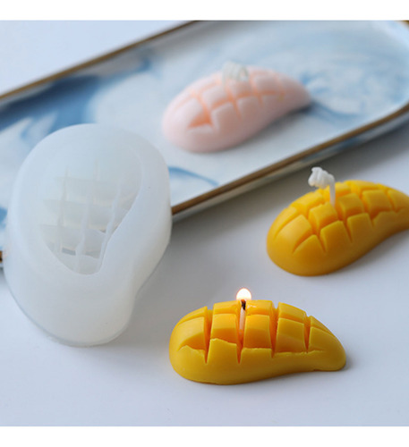 Vela Artesanal Hecha A Mano Con Forma De Mango Exquisita De