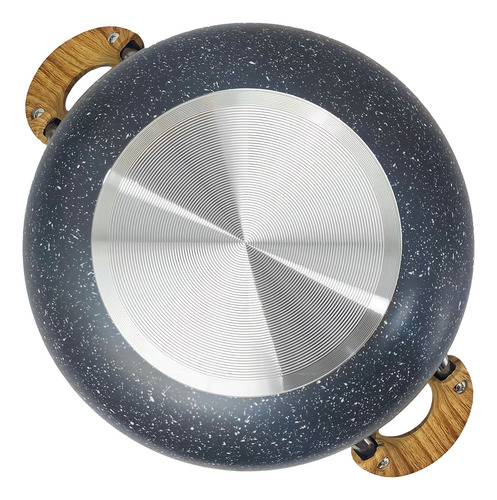 Set De Olla Cacerola Sartén Antiadherente Teflon Fary Home C Granito Gris
