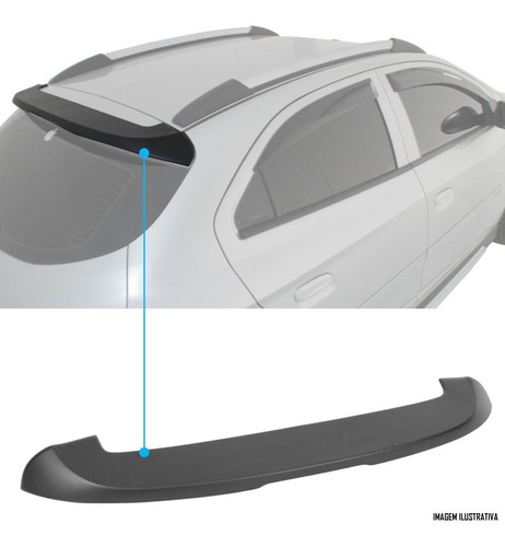 Aerofólio Onix Hatch Sem Led Preto Tg Poli