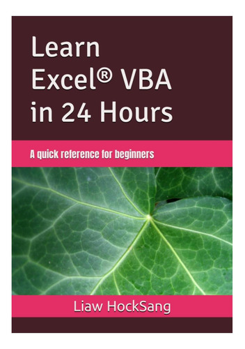 Libro: Learn Excel® Vba In 24 Hours: A Quick Reference For B