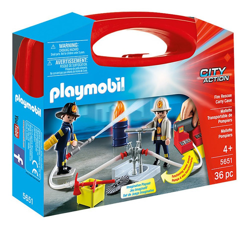 Playmobil Maletin Grande Bomberos - 5651