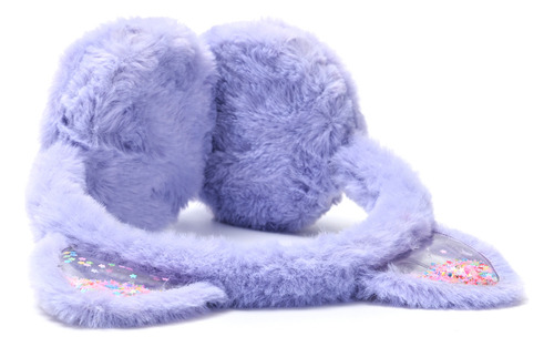 Orejera Skora De Peluche Infantil Orejitas Piel Tun Tunishop Color Violeta Diseño De La Tela N/a