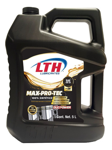 20 Litros Aceite Motor Sintetico 5w20 Gf-5 Max Pro Tec Lth