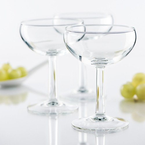 12 Copas Coupe Champagne Monastrell 170ml Set Cristal Vidrio Color Transparente
