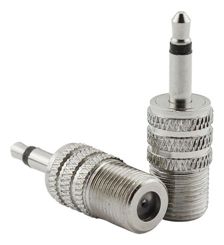 Esperrado 2 Pcs F-type Hembra Con Audio Mono Mono De 3,5 Mm