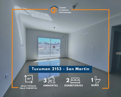 Departamento, 3 Ambientes, En Venta, Zona Centrica San Martin