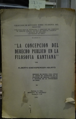 La Concepción Del Derecho Público En La Filosofía Kantiana//