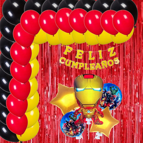 Decoración De Iron Man Con Globos