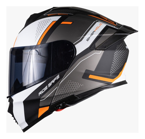 Casco Kov Thunder Revenge Naranja/ Gris Para Moto Color Naranja Tamaño del casco S (55-56 cm)