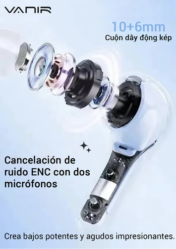 Vanir Audífonos Inalámbricos Bluetooth Para Correr, Gamer Y Deporte - Top 10 Mejores Auriculares Inalámbricos Compatible Con iPhone Y Android