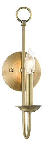 Aplique Pared Latón Antiguo 1 Luz Livex Lighting 42681-01