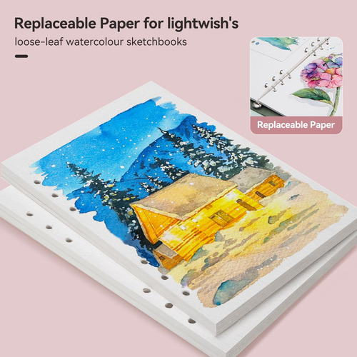 Papel De Acuarela, 100% Algodón, 300 G/m², Tamaño A5, 40 Hoj