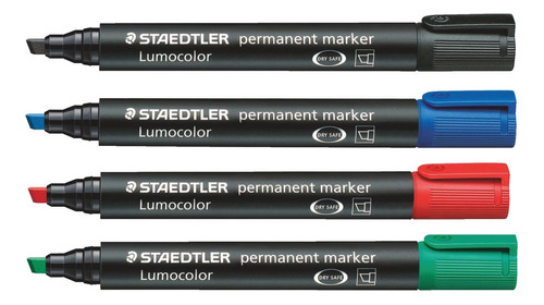 4 Marcadores Staedtler Lumocolor Jumbo Plumón Permanente