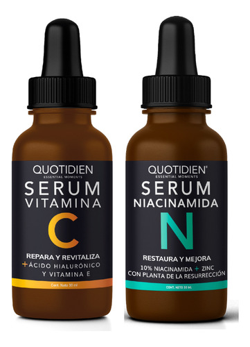 1 Serum Vitamina C + 1 Serum Niacinamida - Combo