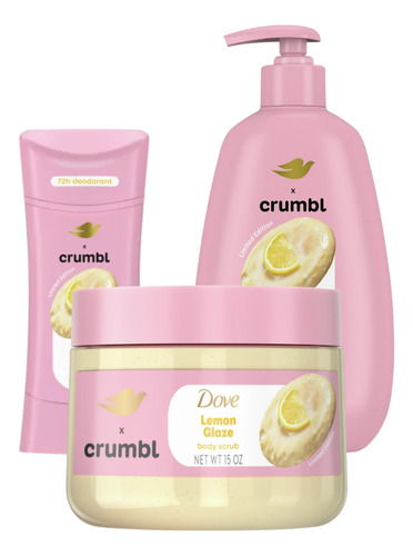 Pack Dove Crumbl Cuidado Personal Glaseado De Limon Glaseado De Limon