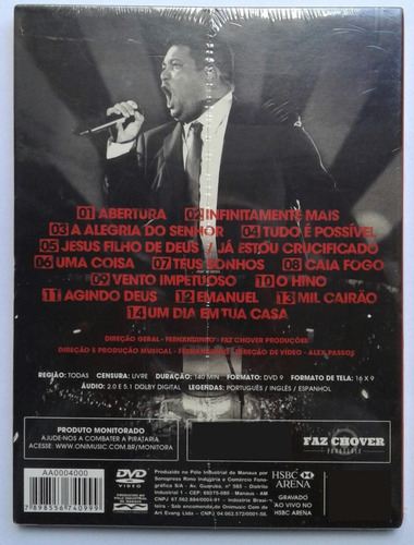 Imagem 2 de 2 de Dvd Fernandinho - Teus Sonhos Ao Vivo - Frete Grátis