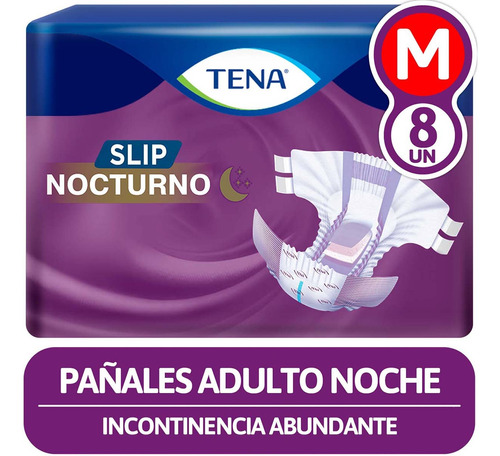 Pañal Adulto Incontinencia Tena Slip Nocturno Talla Ch/m 8u