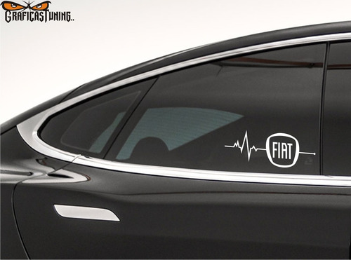 Imagen 3 de 4 de Calco Fiat En Mi Sangre 20 X 7 Cm - Graficastuning