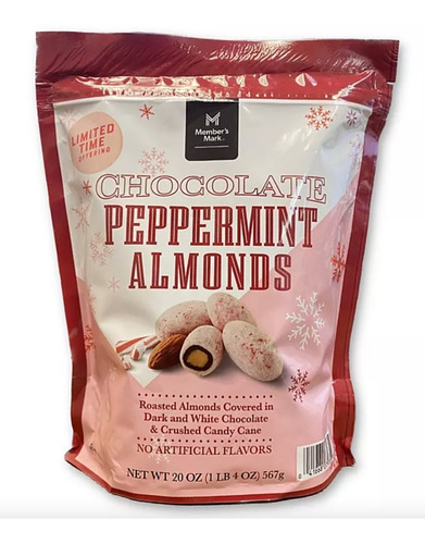 Peppermint Almonds Members Mark 500gr Importado