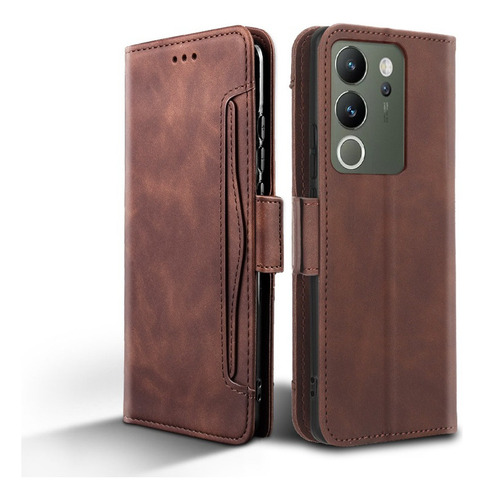 Sjk- For Vivo V30 Lite 5g 2 In 1 Pu Wallet Card Slot Stand