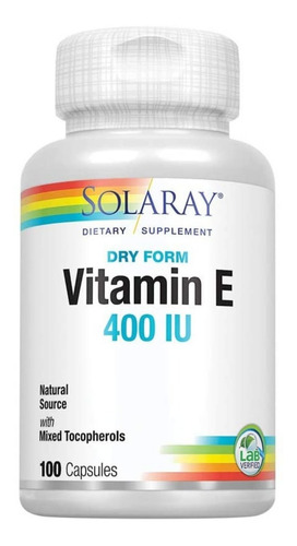 Vitamina E 400 Iu 100 Capsulas - Unidad a $2219