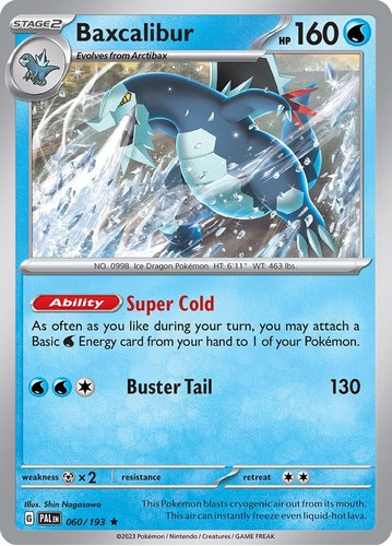 Baxcalibur 60/279 Pokemon Card Paldea Evolved