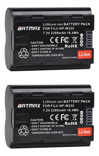 Kit 2x Bat Np-w235 W235 Para Fujifilm Xt4 Xt5 Xh2 Gfx100s E