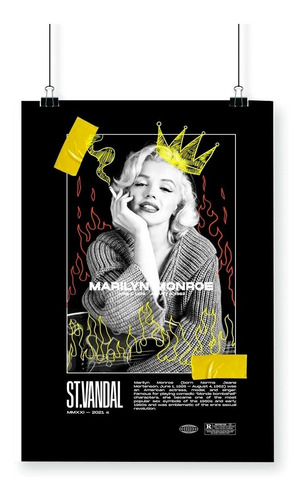 Marilyn Monroe Intervenida Basquiat Tipo Lamina / Poster A3